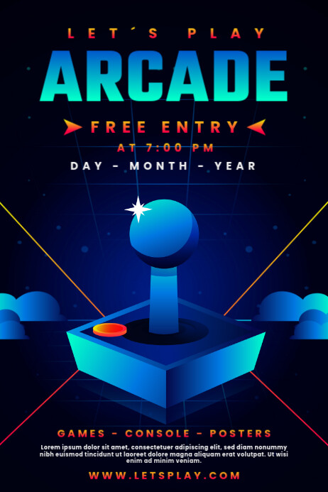 Arcade Games Cartaz template