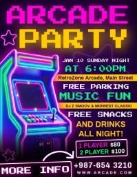 Arcade Night Folder (US Letter) template