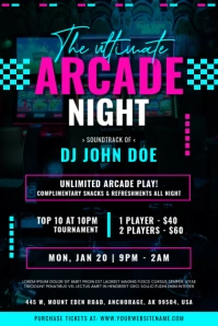 Arcade Night โปสเตอร์ template