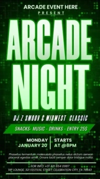 Arcade Night Instagram Story template
