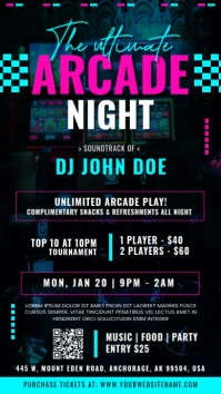 Arcade Night Instagram Story template