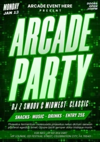 Arcade Party A4 template