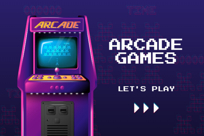 Arcade Play Cartaz template