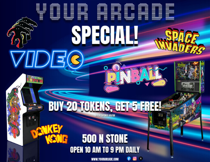 ARCADE SPECIAL FLYER AD Template | PosterMyWall
