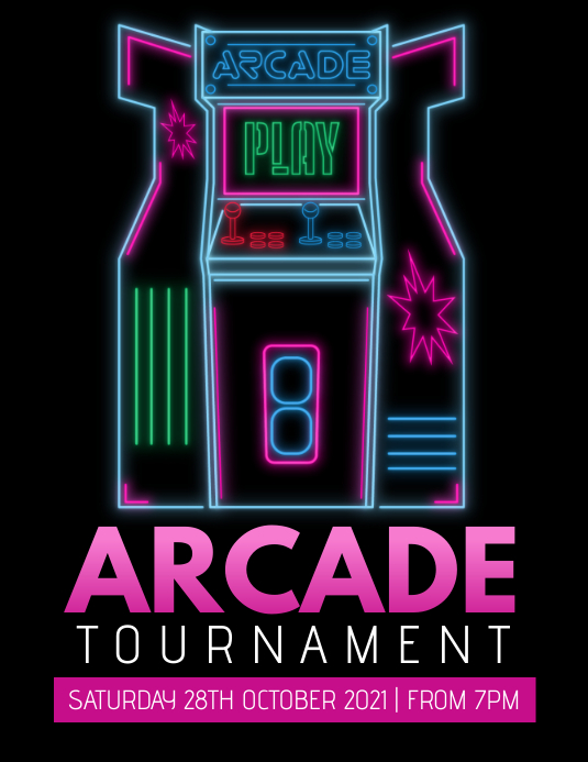 Arcade Tournament Poster Template PosterMyWall