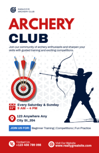 Archery Club Poster Template – Sports Training & Membership Promotion Demi-page de format Wide