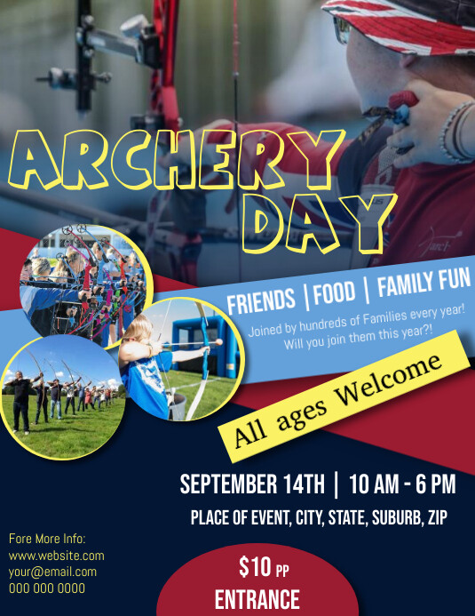 Archery Day Flyer Template PosterMyWall