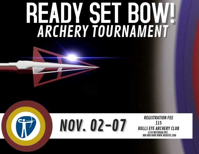 ARCHERY TOURNAMENT AD DIGITAL Flyer (US Letter) template