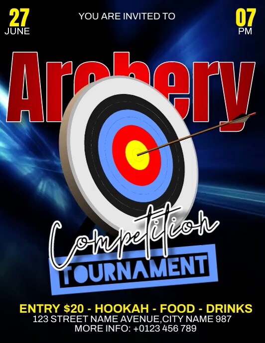 Copy Compete Copy of Archery Tournament Competition | PosterMyWall