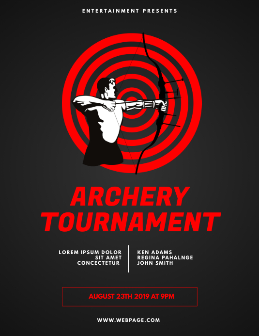 Archery Tournament Flyer Design Template PosterMyWall