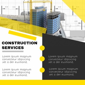 ARCHITECTURE SERVICES FLYER Square (1:1) template