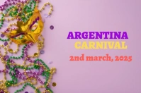 Argentina carnival flyer template design Label