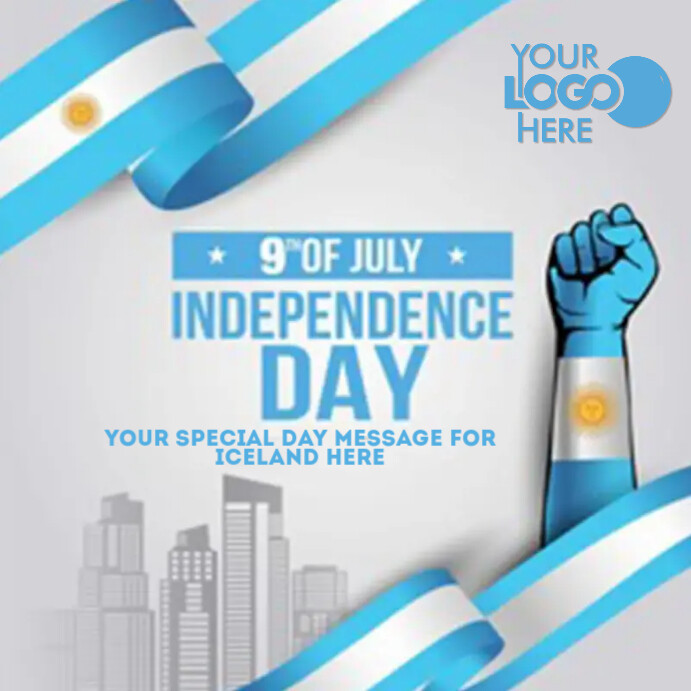 Argentina independence day Instagram Post template
