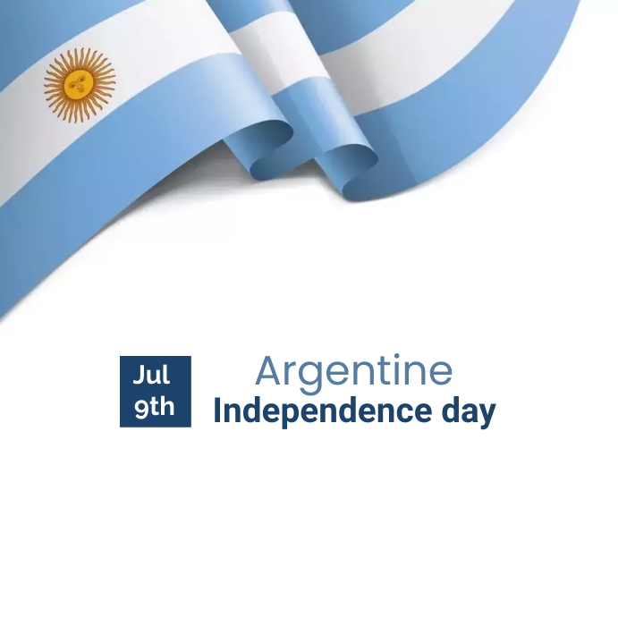argentine independence day Instagram Post template