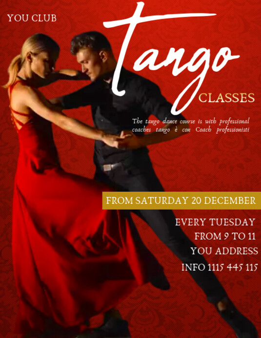 Plantilla de Argentine tango | PosterMyWall