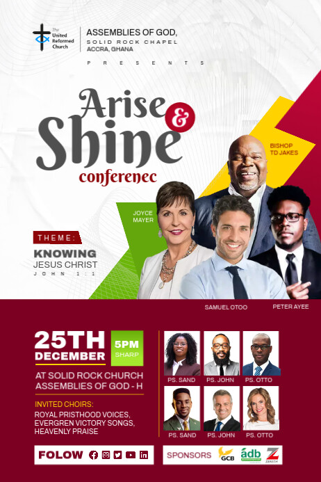 Arise & Shine Banner 4 x 6 fod template