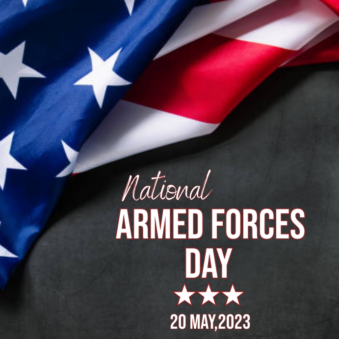 Armed force's Day Сообщение Instagram template