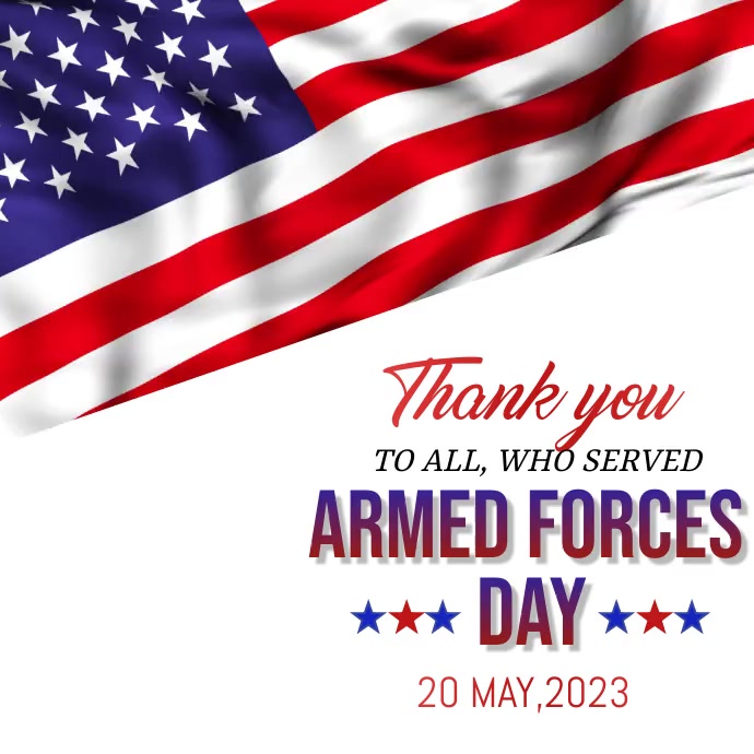 Armed force's Day โพสต์บน Instagram template