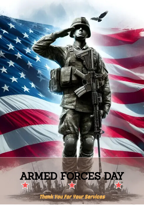 Armed Force's Day A4 template