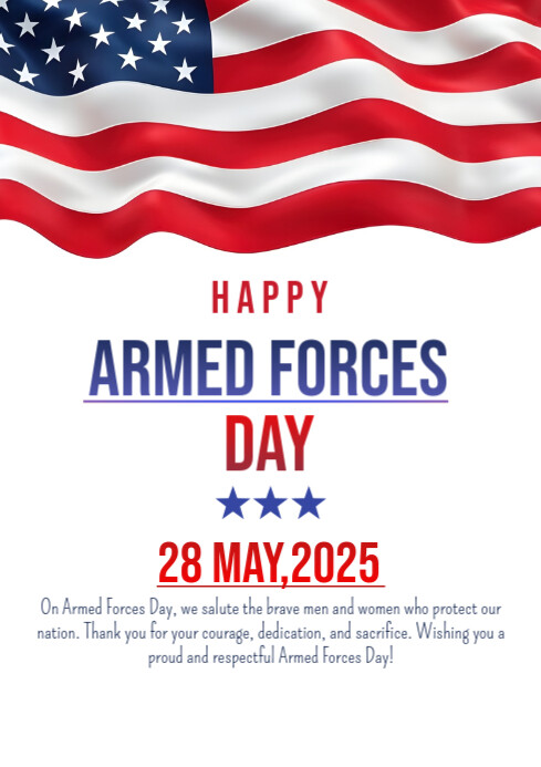 Armed Force Day A4 template
