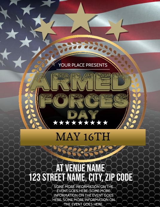 Armed Forces Day Event Flyer Template PosterMyWall