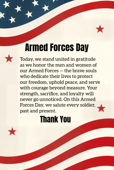 Armed Forces Day Pinterest Graphic Template | PosterMyWall