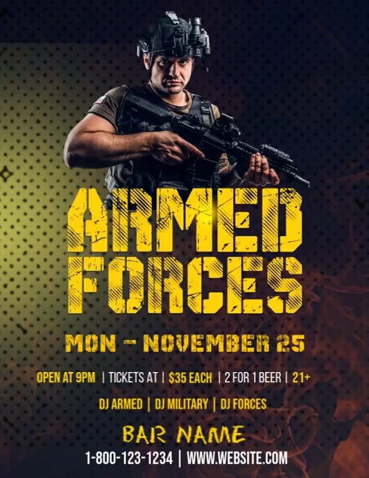 Armed Forces Template | PosterMyWall
