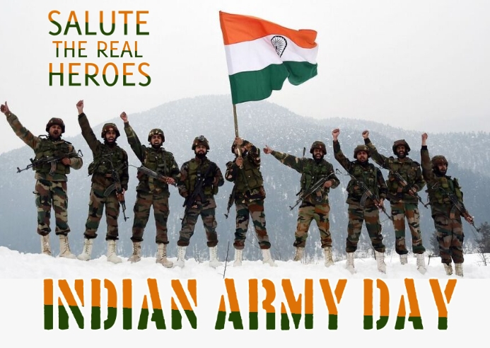 Army Day Postcard template