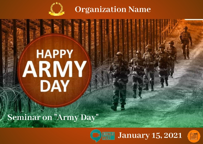 Army Day Postcard template
