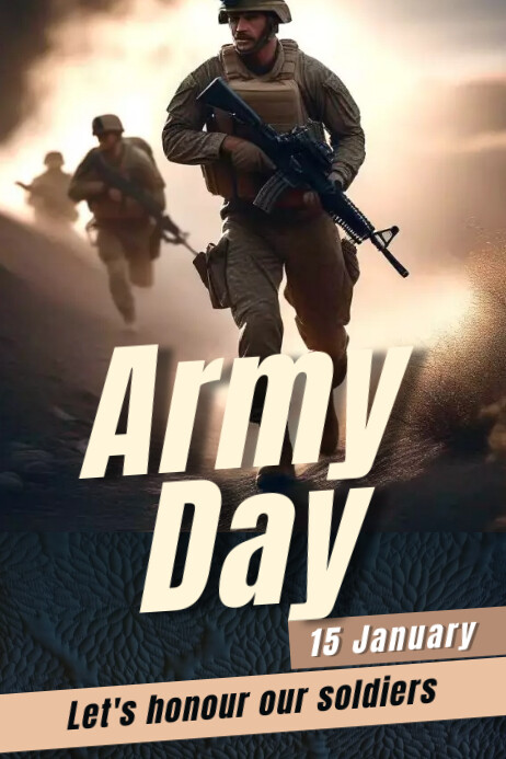 ARMY DAY Poster template