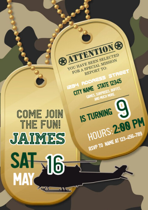 Birthday Party Invitation A4 Template | PosterMyWall