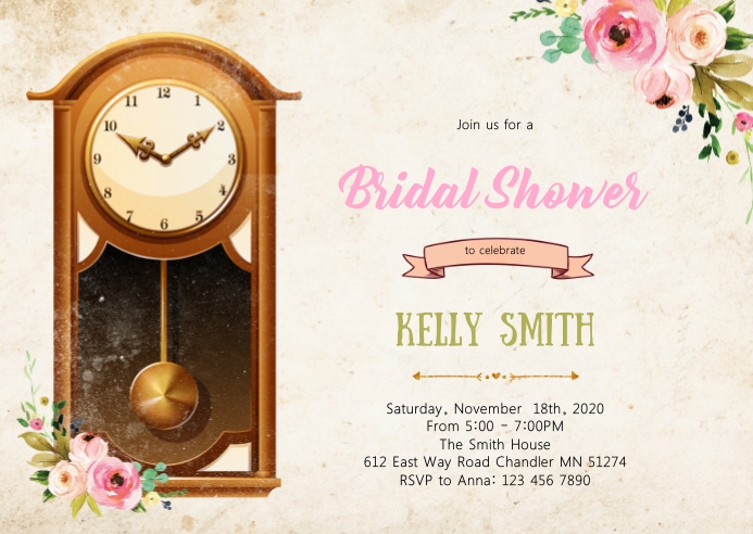 Clock Invitations Copy of Around the clock party invitation | PosterMyWall