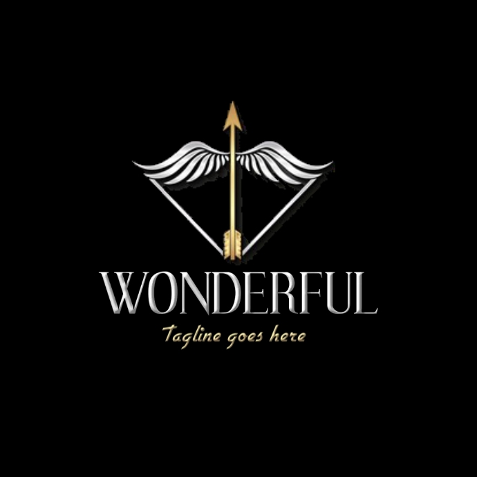 Arrow logo, wings logo,arrow wings logo, icon Logotyp template