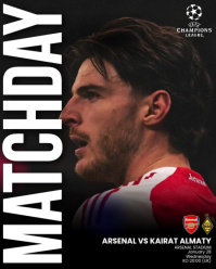 ARSENAL VS KAIRAT ALMATY Instagram Portrait template