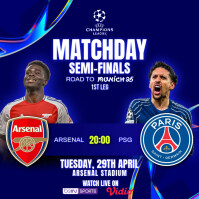 Arsenal VS PSG template
