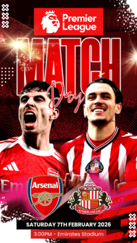 Rød Football Match Instagram-verhaal Template
