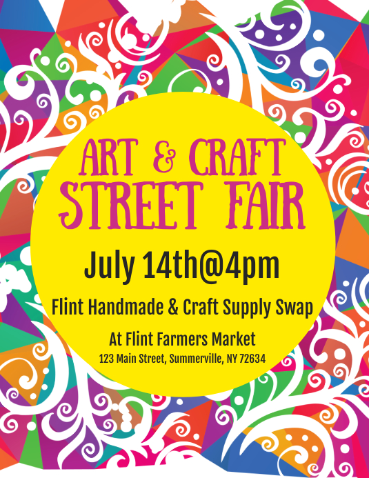 Art & Craft Street Fair Flyer ใบปลิว (US Letter) template