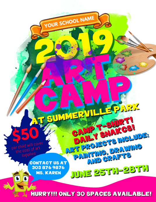 Art Camp Flyer Template Postermywall Art Camp Flyer Template Postermywall