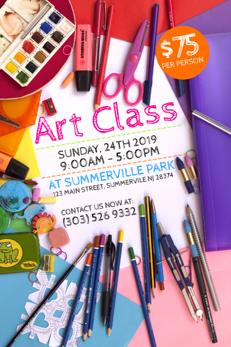 Art Class Poster Plakat template