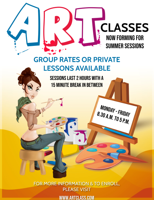 ART CLASSES Template PosterMyWall