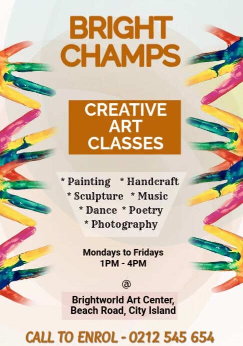 Art Classes Template PosterMyWall