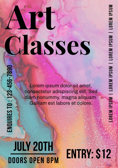 ART CLASSES Template PosterMyWall