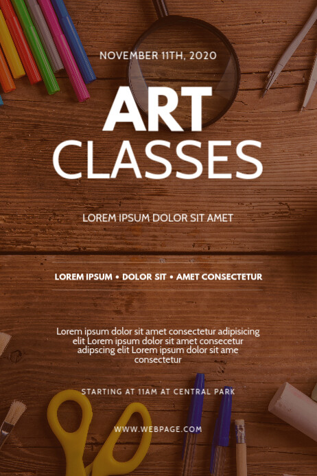 Art Classes Flyer Design Template | PosterMyWall