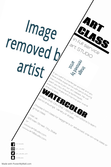 art classes template postermywall art classes flyer