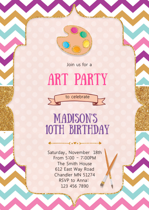 Craft Invitation Sample Craft Party Invitations