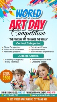 Turquoise Art Competition Instagram Reel Template