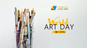 Art day wishes Twitter Post template