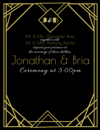 Art Deco Invitation Flyer (US Letter) template