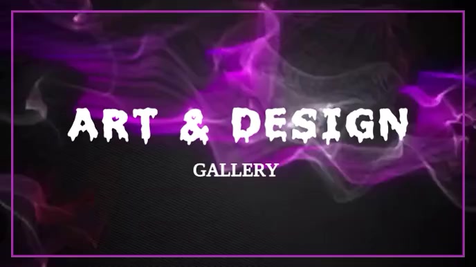 Art Design Gallery Intro Video Template | PosterMyWall
