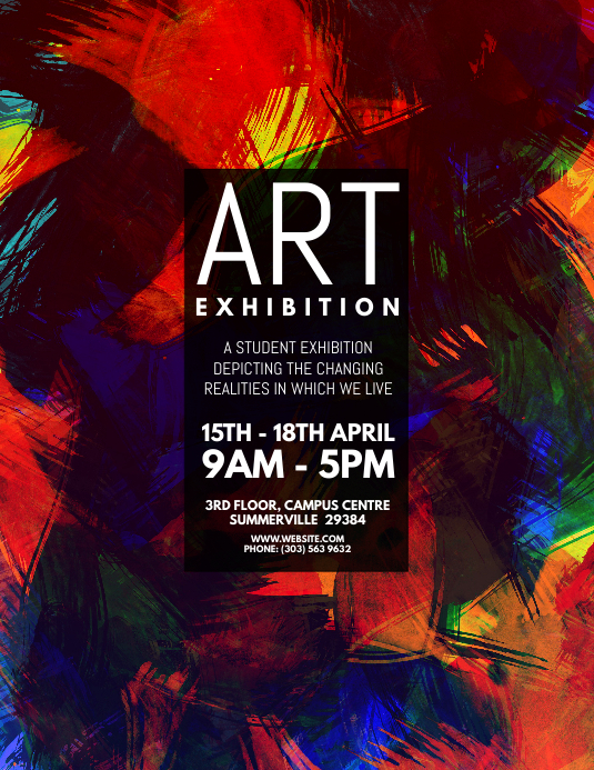 Art Exhibition Flyer Iflaya (Incwadi ye-US) template